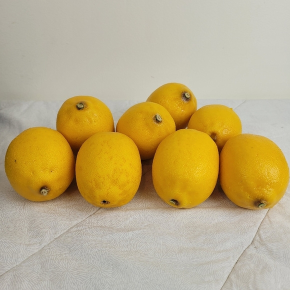 Lot Of 8 Faux Yellow Lemons Approximately 3 x 2 Each Home Decor Staging Color - Picture 6 of 7